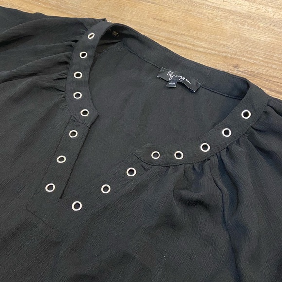 Lily Morgan long sleeve black top - Picture 2 of 4